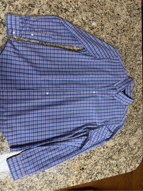 Ralph Lauren Blue and Red Plaid Button-Down Shirt